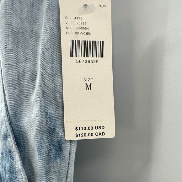 Cloth & Stone Anthropologie Blue Lyocell Tie-Dyed Chambray Joggers Women's Sz M - Picture 5 of 10